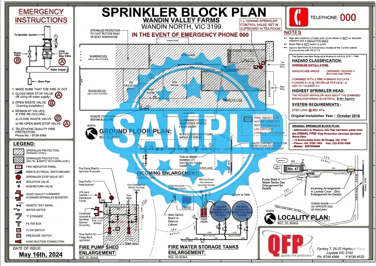Fire Sprinkler Block Plans
